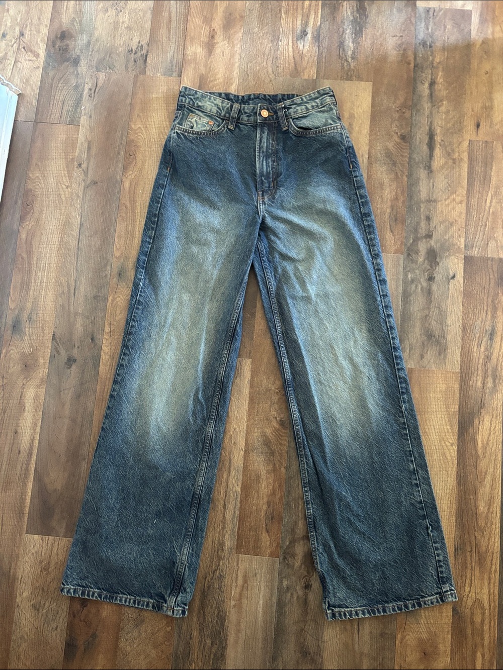 & Denim wide leg jeans